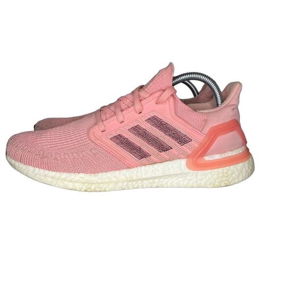 Adidas UltraBoost 20 Womens Shoes Sneakers Size 10 Pink EG0716 Running Athletic - Picture 2 of 9